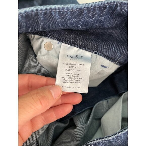Just Female Roksan Trouser Jeans Womens Size Medium M Pure Cotton Denim Blue - Picture 8 of 12